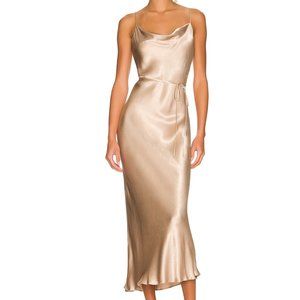 Shona Joy La Lune Bias Cowl Midi Dress